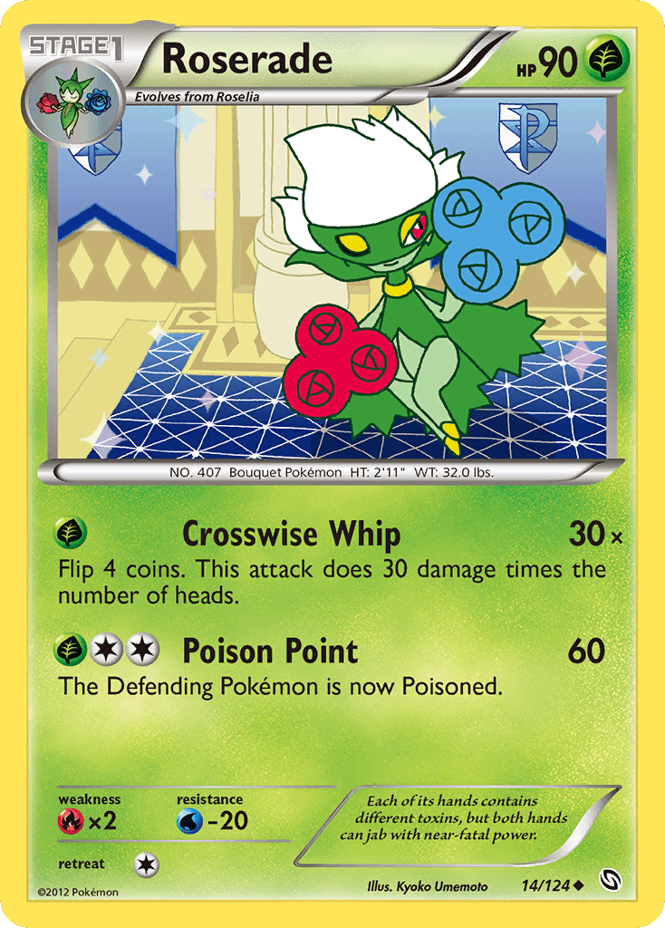 Roserade (14/124) [Black & White: Dragons Exalted] Pokemon Single Pokémon  | Multizone: Comics And Games