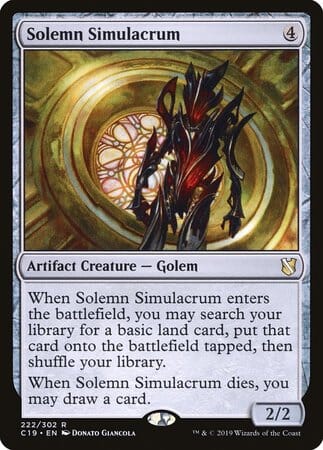 Solemn Simulacrum [Commander 2019] MTG Single Magic: The Gathering  | Multizone: Comics And Games