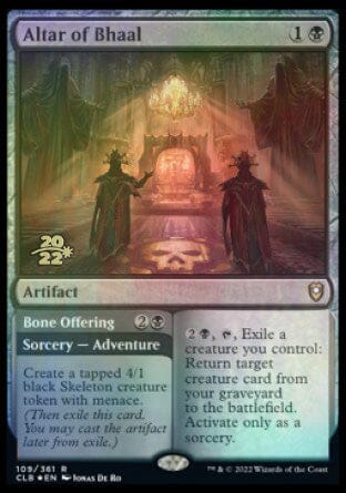 Altar of Bhaal // Bone Offering [Commander Legends: Battle for Baldur's Gate Prerelease Promos] MTG Single Magic: The Gathering  | Multizone: Comics And Games