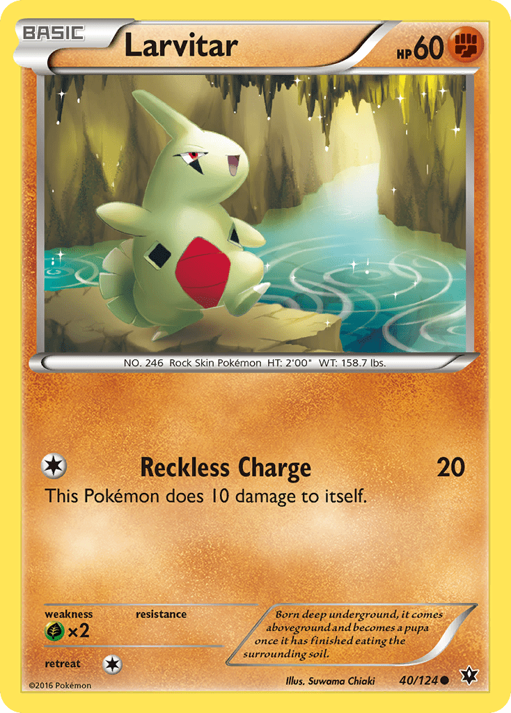 Larvitar (40/124) [XY: Fates Collide] Pokemon Single Pokémon  | Multizone: Comics And Games