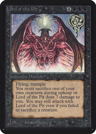Lord of the Pit [Limited Edition Alpha] MTG Single Magic: The Gathering  | Multizone: Comics And Games