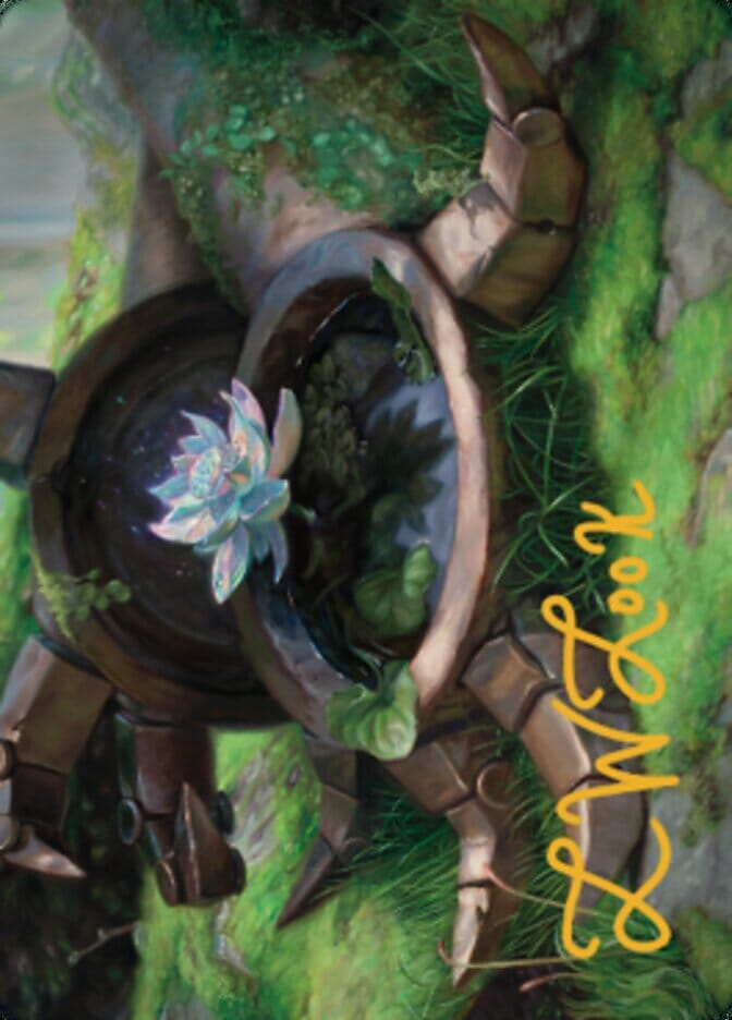 Timeless Lotus Art Card (Gold-Stamped Signature) [Dominaria United Art Series] MTG Single Magic: The Gathering  | Multizone: Comics And Games