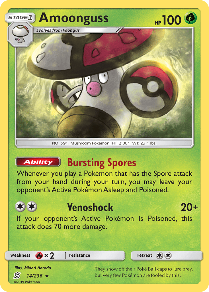 Amoonguss (14/236) [Sun & Moon: Unified Minds] Pokemon Single Pokémon  | Multizone: Comics And Games