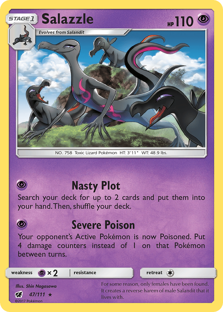 Salazzle (47/111) [Sun & Moon: Crimson Invasion] Pokemon Single Pokémon  | Multizone: Comics And Games
