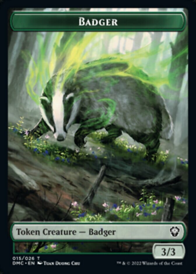 Bird (002) // Badger Double-sided Token [Dominaria United Tokens] MTG Single Magic: The Gathering  | Multizone: Comics And Games