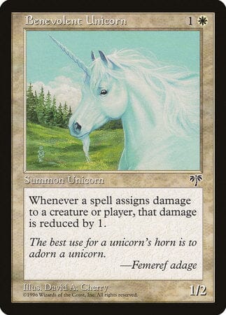 Benevolent Unicorn [Mirage] MTG Single Magic: The Gathering  | Multizone: Comics And Games
