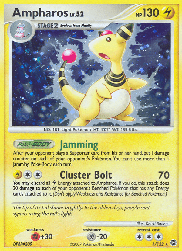 Ampharos (1/132) [Diamond & Pearl: Secret Wonders] Pokemon Single Pokémon  | Multizone: Comics And Games