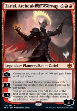 Zariel, Archduke of Avernus (Promo Pack) [Dungeons & Dragons: Adventures in the Forgotten Realms Promos] MTG Single Magic: The Gathering  | Multizone: Comics And Games