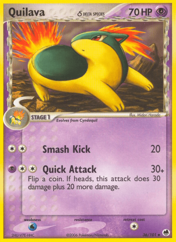 Quilava (36/101) (Delta Species) [EX: Dragon Frontiers] Pokemon Single Pokémon  | Multizone: Comics And Games