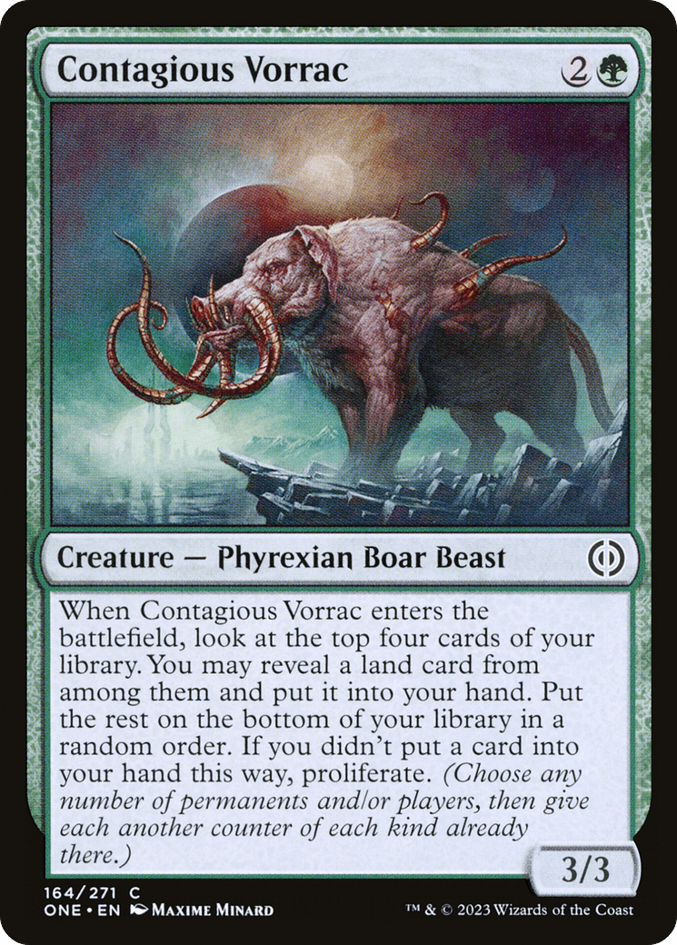Contagious Vorrac [Phyrexia: All Will Be One] MTG Single Magic: The Gathering  | Multizone: Comics And Games