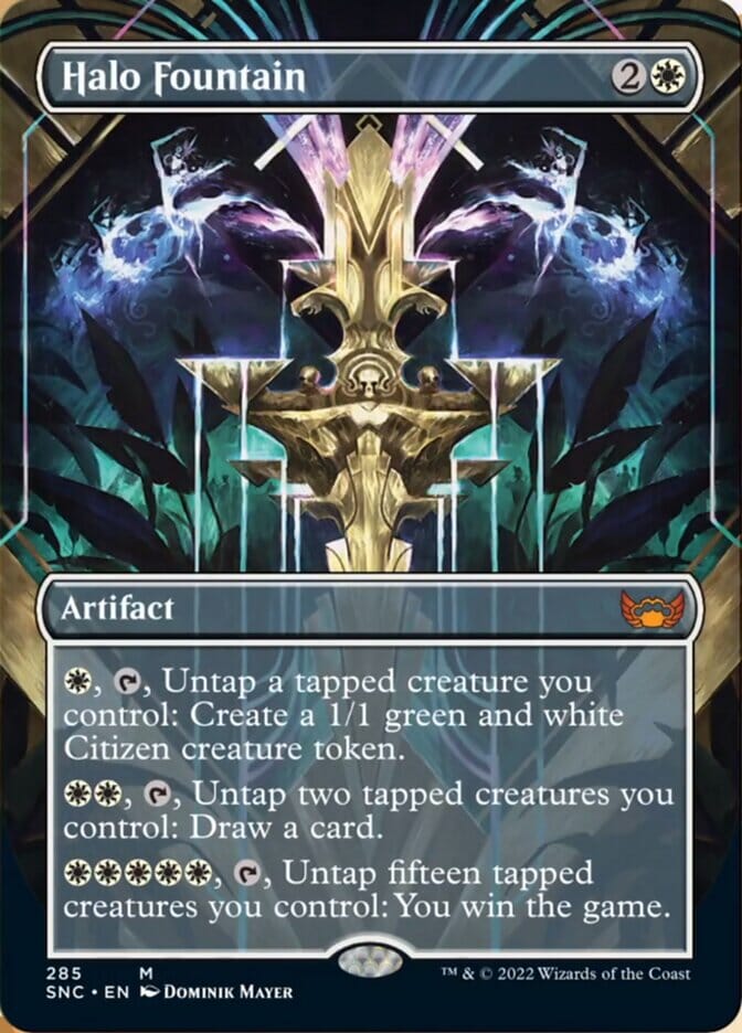 Halo Fountain (Borderless Alternate Art) [Streets of New Capenna] MTG Single Magic: The Gathering  | Multizone: Comics And Games