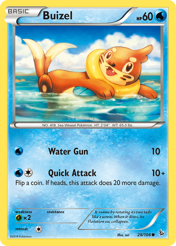 Buizel (28/106) [XY: Flashfire] Pokemon Single Pokémon  | Multizone: Comics And Games
