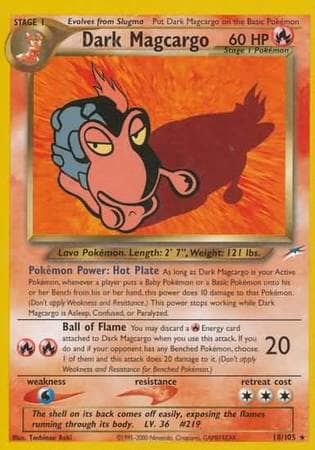 Dark Magcargo (18/105) [Neo Destiny Unlimited] Pokemon Single Pokémon  | Multizone: Comics And Games