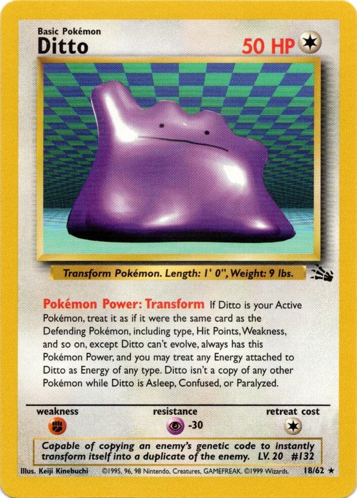 Ditto (18/62) [Fossil Unlimited] Pokemon Single Pokémon  | Multizone: Comics And Games