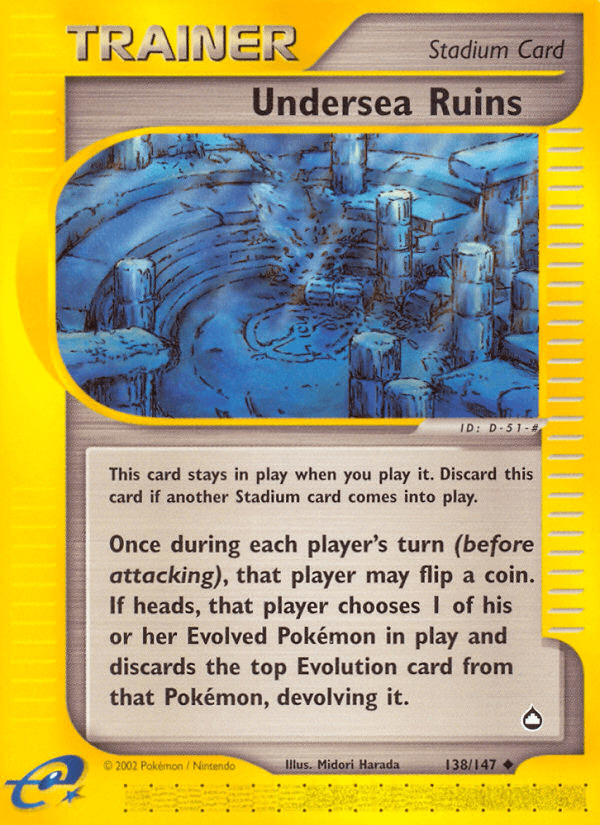 Undersea Ruins (138/147) [Aquapolis] Pokemon Single Pokémon  | Multizone: Comics And Games