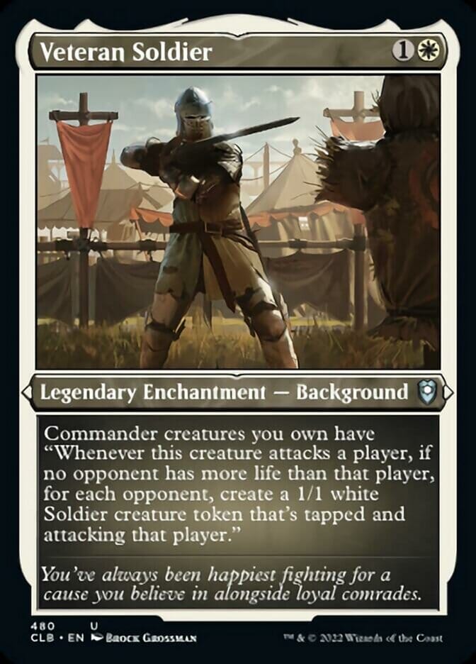 Veteran Soldier (Foil Etched) [Commander Legends: Battle for Baldur's Gate] MTG Single Magic: The Gathering  | Multizone: Comics And Games