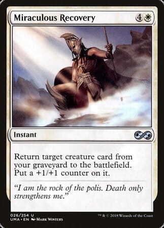 Miraculous Recovery [Ultimate Masters] MTG Single Magic: The Gathering  | Multizone: Comics And Games