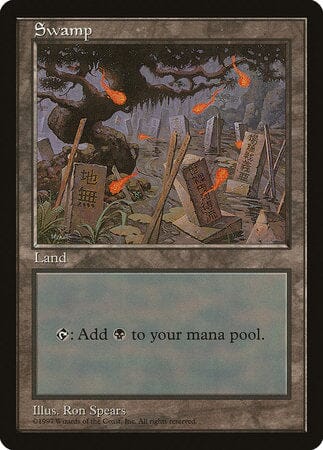 Swamp - Blue Pack (Spears) [Asia Pacific Land Program] MTG Single Magic: The Gathering  | Multizone: Comics And Games