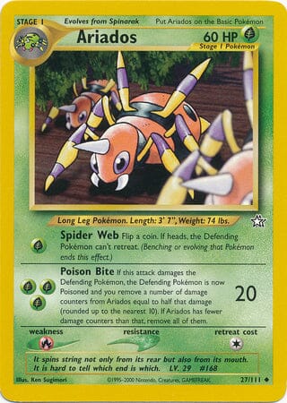 Ariados (27/111) [Neo Genesis Unlimited] Pokemon Single Pokémon  | Multizone: Comics And Games