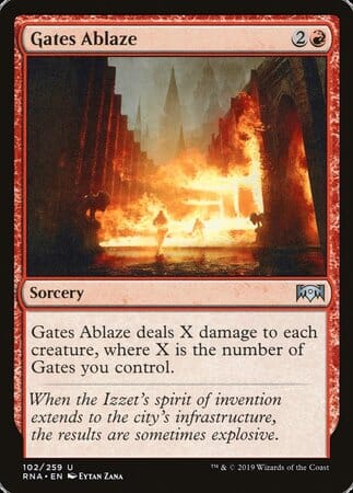 Gates Ablaze [Ravnica Allegiance] MTG Single Magic: The Gathering  | Multizone: Comics And Games