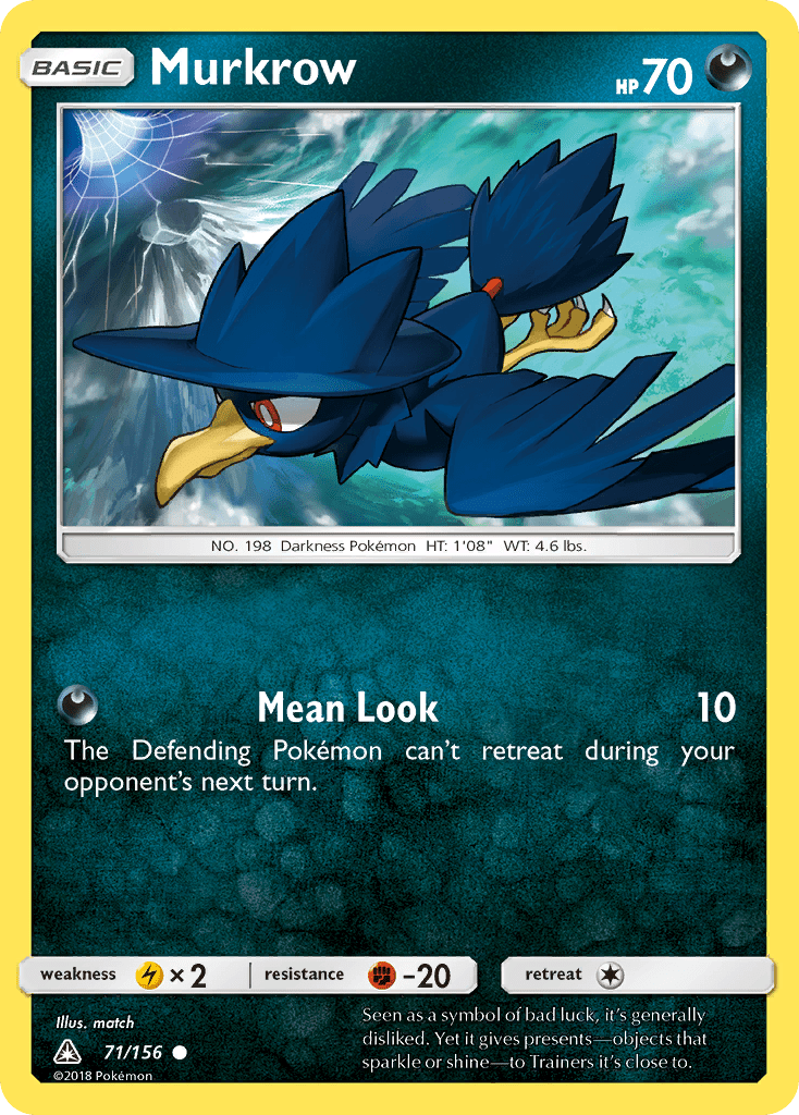 Murkrow (71/156) [Sun & Moon: Ultra Prism] Pokemon Single Pokémon  | Multizone: Comics And Games