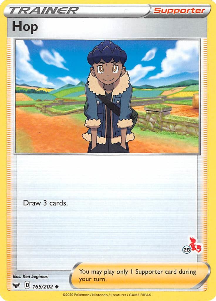 Hop (165/202) (Cinderace Stamp #28) [Battle Academy 2022] Pokemon Single Pokémon  | Multizone: Comics And Games