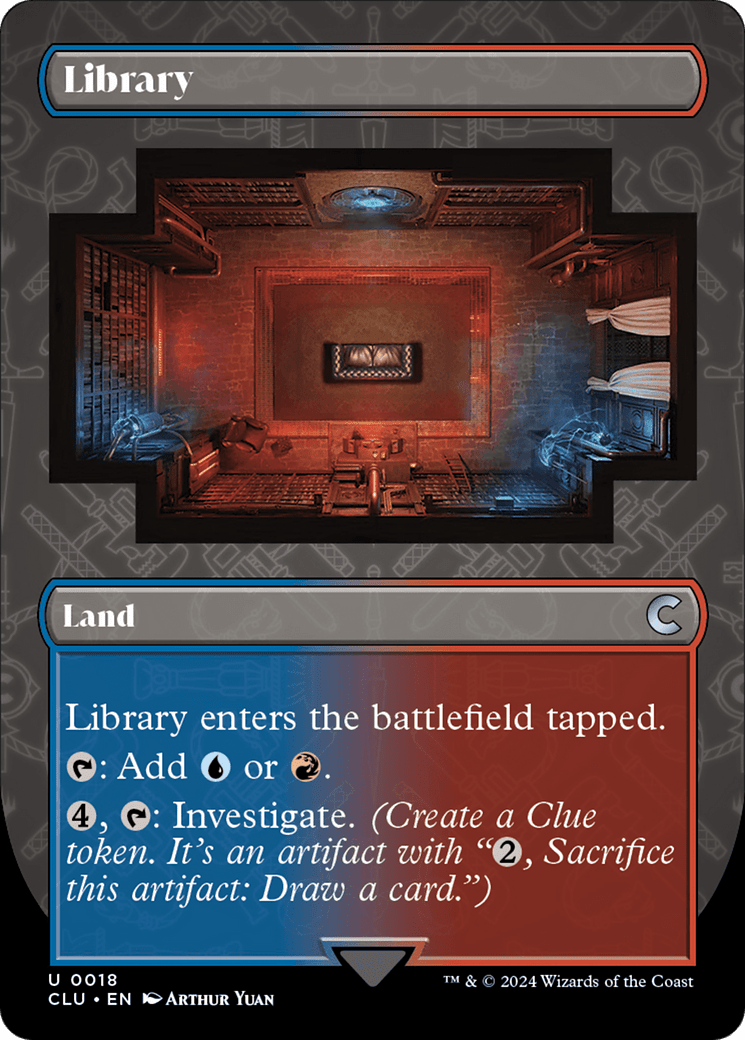 Library (Borderless) [Ravnica: Clue Edition] MTG Single Magic: The Gathering  | Multizone: Comics And Games