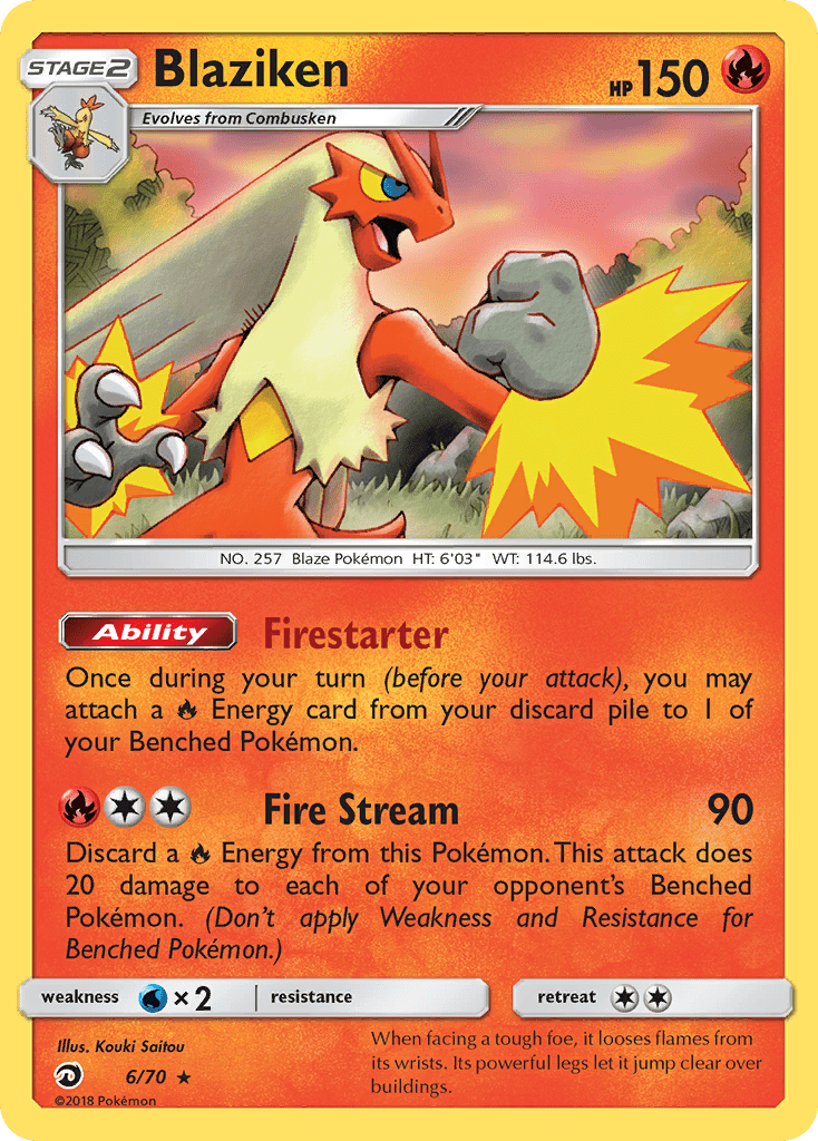 Blaziken (6/70) [Sun & Moon: Dragon Majesty] Pokemon Single Pokémon  | Multizone: Comics And Games