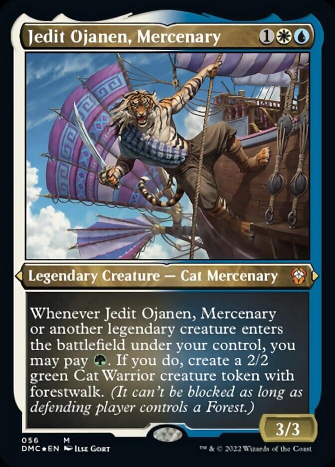 Jedit Ojanen, Mercenary (Foil Etched) [Dominaria United Commander] MTG Single Magic: The Gathering  | Multizone: Comics And Games