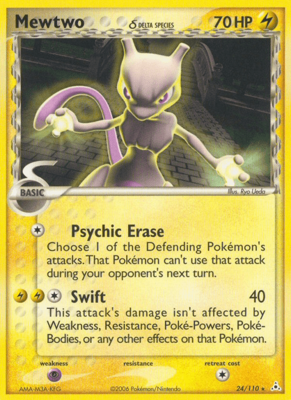 Mewtwo (24/110) (Delta Species) [EX: Holon Phantoms] Pokemon Single Pokémon  | Multizone: Comics And Games