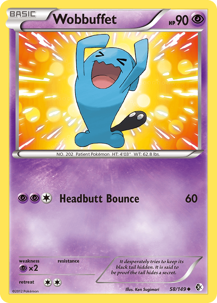 Wobbuffet (58/149) [Black & White: Boundaries Crossed] Pokemon Single Pokémon  | Multizone: Comics And Games