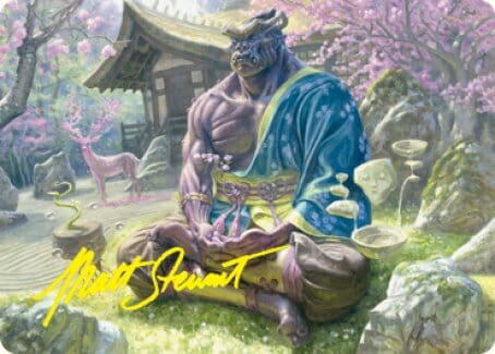 Kosei, Penitent Warlord Art Card (Gold-Stamped Signature) [Kamigawa: Neon Dynasty Art Series] MTG Single Magic: The Gathering  | Multizone: Comics And Games