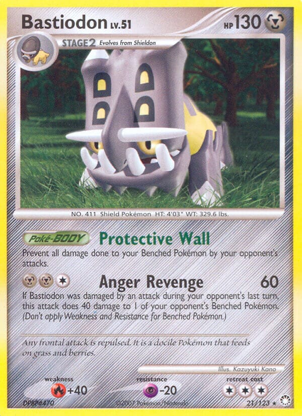 Bastiodon (21/123) (Theme Deck Exclusive) [Diamond & Pearl: Mysterious Treasures] Pokemon Single Pokémon  | Multizone: Comics And Games