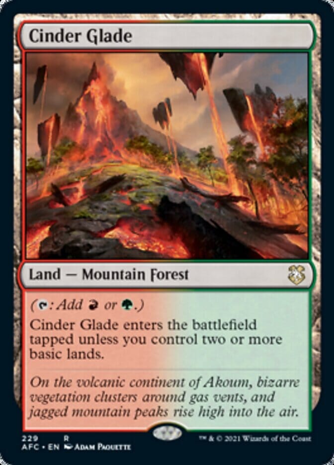 Cinder Glade [Dungeons & Dragons: Adventures in the Forgotten Realms Commander] MTG Single Magic: The Gathering  | Multizone: Comics And Games