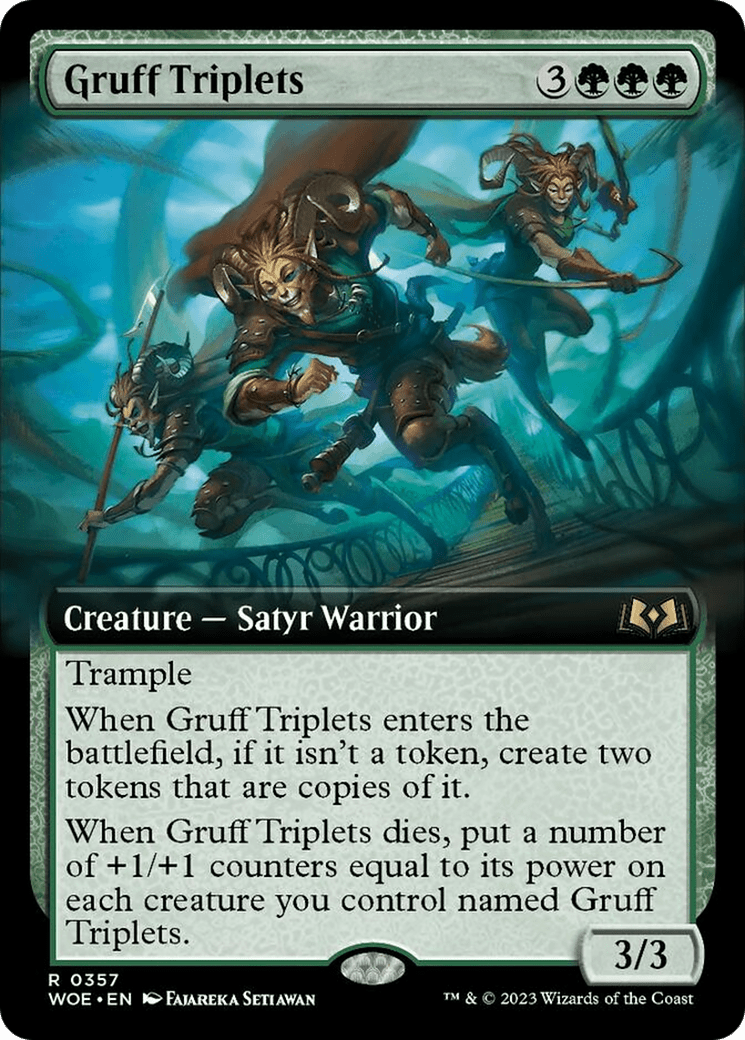 Gruff Triplets (Extended Art) [Wilds of Eldraine] MTG Single Magic: The Gathering  | Multizone: Comics And Games