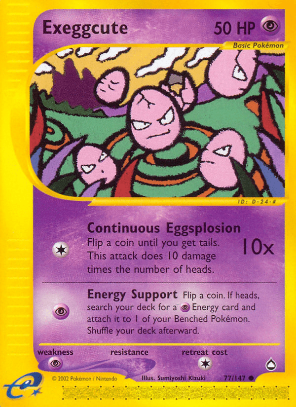 Exeggcute (77/147) [Aquapolis] Pokemon Single Pokémon  | Multizone: Comics And Games