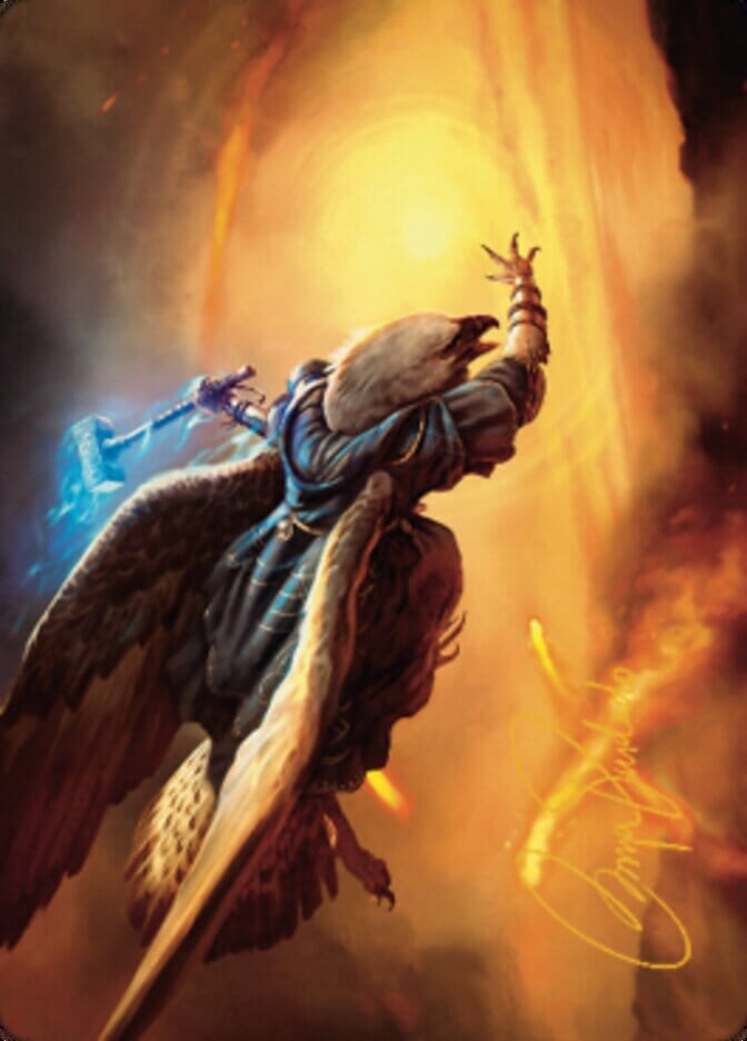 Battlewing Mystic Art Card (Gold-Stamped Signature) [Dominaria United Art Series] MTG Single Magic: The Gathering  | Multizone: Comics And Games