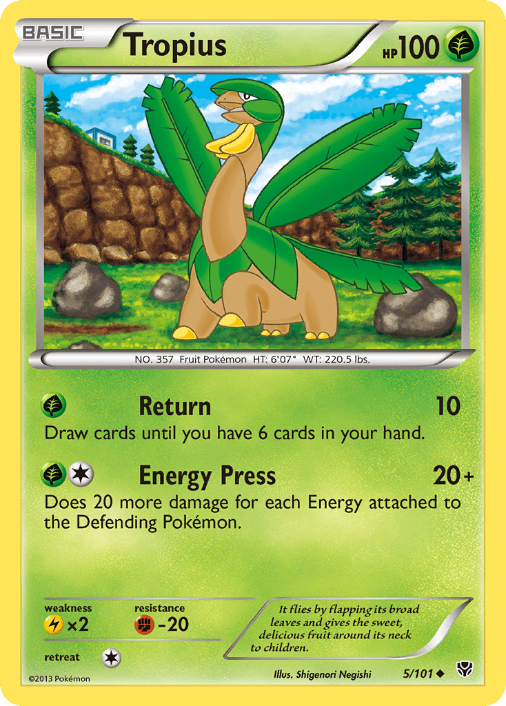Tropius (5/101) [Black & White: Plasma Blast] Pokemon Single Pokémon  | Multizone: Comics And Games