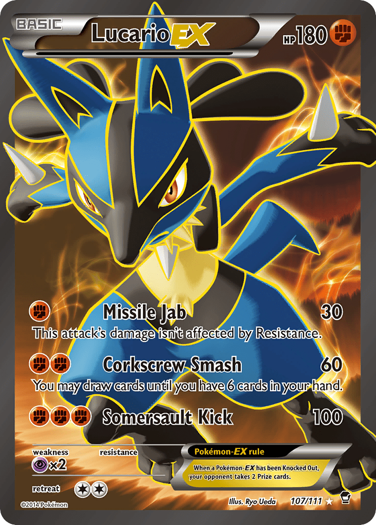 Lucario EX (107/111) [XY: Furious Fists] Pokemon Single Pokémon  | Multizone: Comics And Games