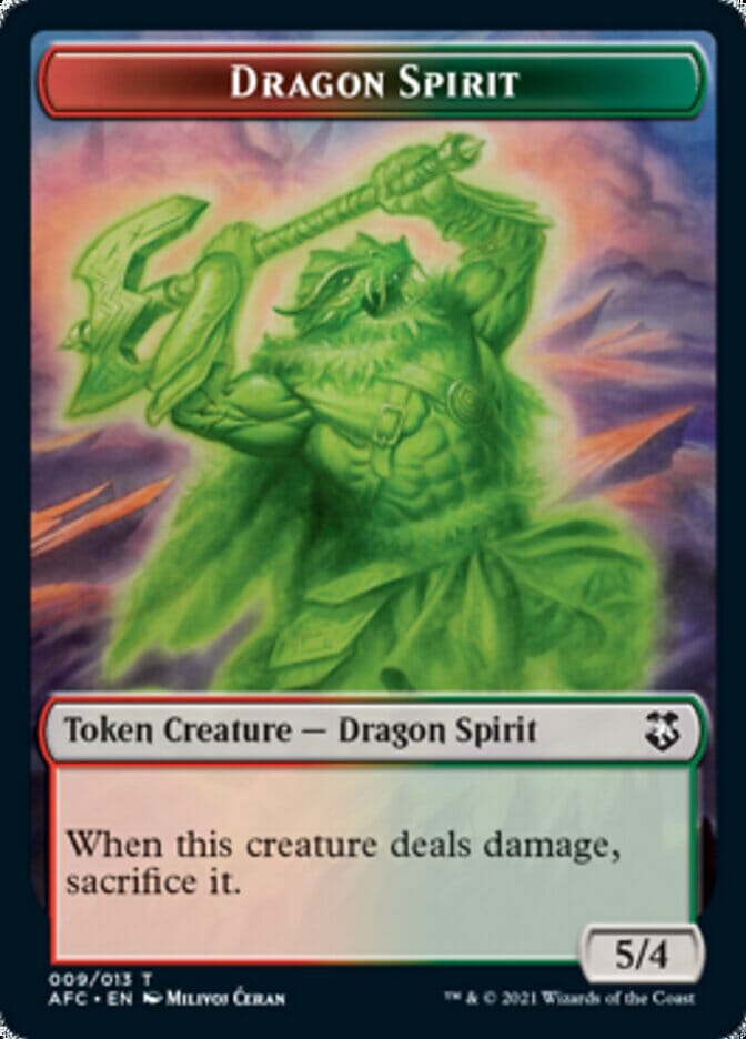 Dragon Spirit // The Monarch Double-sided Token [Dungeons & Dragons: Adventures in the Forgotten Realms Commander Tokens] MTG Single Magic: The Gathering  | Multizone: Comics And Games