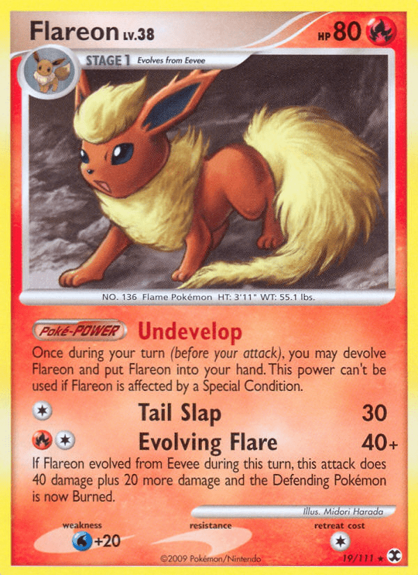Flareon (19/111) [Platinum: Rising Rivals] Pokemon Single Pokémon  | Multizone: Comics And Games