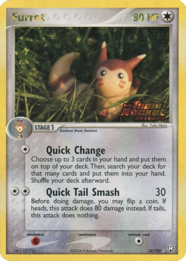 Furret (22/109) (Stamped) [EX: Team Rocket Returns] Pokemon Single Pokémon  | Multizone: Comics And Games