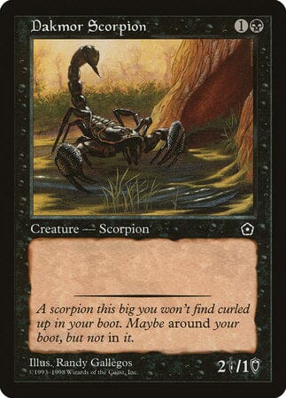 Dakmor Scorpion [Portal Second Age] MTG Single Magic: The Gathering  | Multizone: Comics And Games