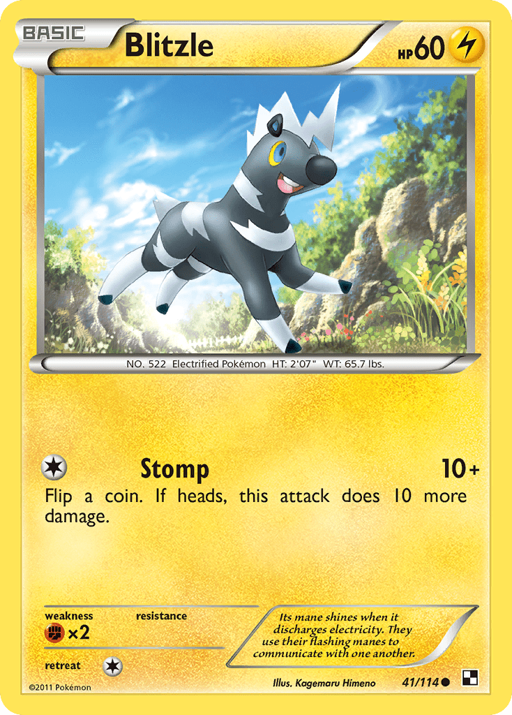 Blitzle (41/114) [Black & White: Base Set] Pokemon Single Pokémon  | Multizone: Comics And Games