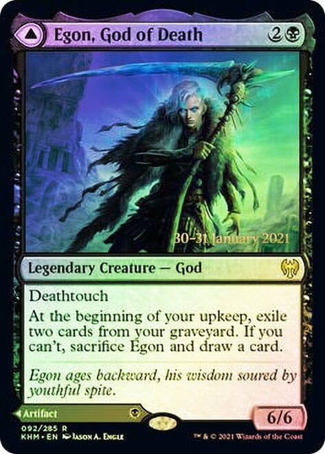 Egon, God of Death // Throne of Death [Kaldheim Prerelease Promos] MTG Single Magic: The Gathering  | Multizone: Comics And Games