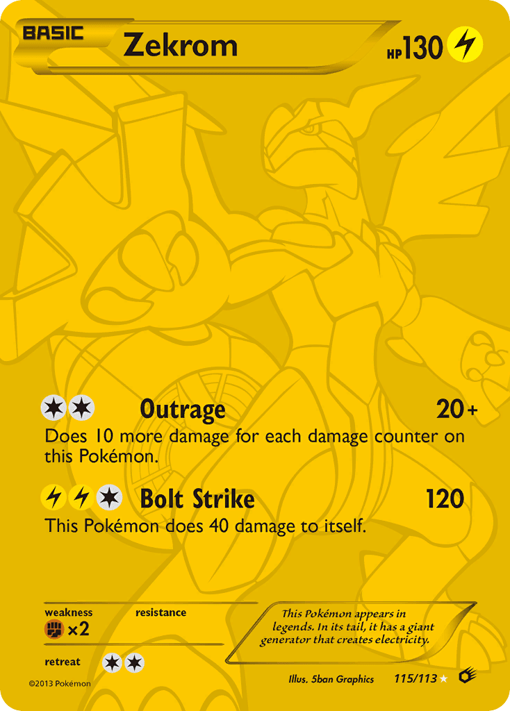 Zekrom (115/113) [Black & White: Legendary Treasures] Pokemon Single Pokémon  | Multizone: Comics And Games