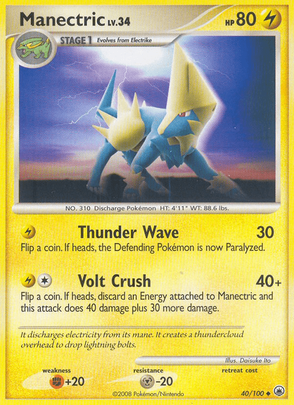 Manectric (40/100) [Diamond & Pearl: Majestic Dawn] Pokemon Single Pokémon  | Multizone: Comics And Games