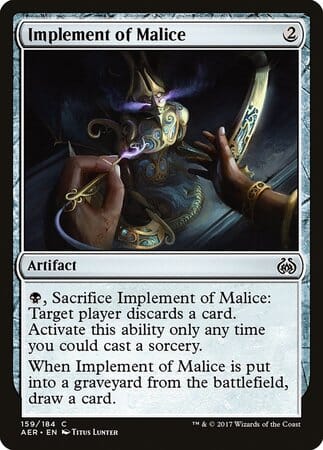 Implement of Malice [Aether Revolt] MTG Single Magic: The Gathering  | Multizone: Comics And Games