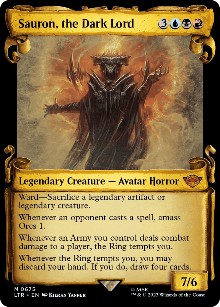 Sauron, the Dark Lord [The Lord of the Rings: Tales of Middle-Earth Showcase Scrolls] MTG Single Magic: The Gathering  | Multizone: Comics And Games