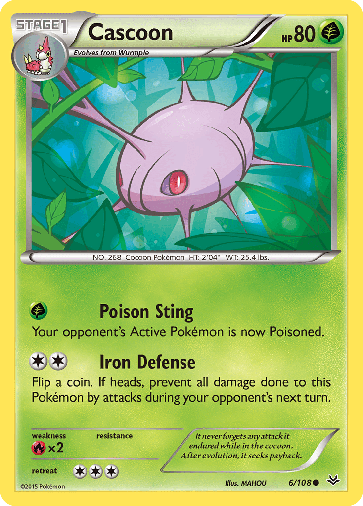 Cascoon (6/108) [XY: Roaring Skies] Pokemon Single Pokémon  | Multizone: Comics And Games